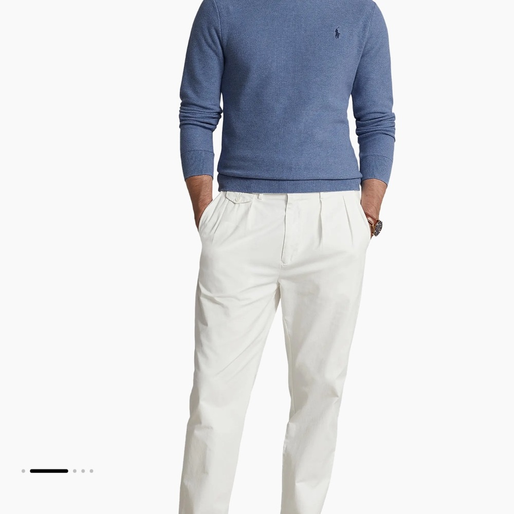 Polo by Ralph Lauren Men's Classic Blue Crewneck Sweater